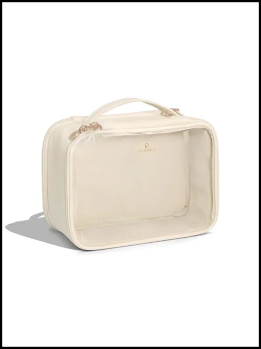 Double Layer Clear Makeup Bag with Brush Bag, TSA Approved Toiletry Organizer,